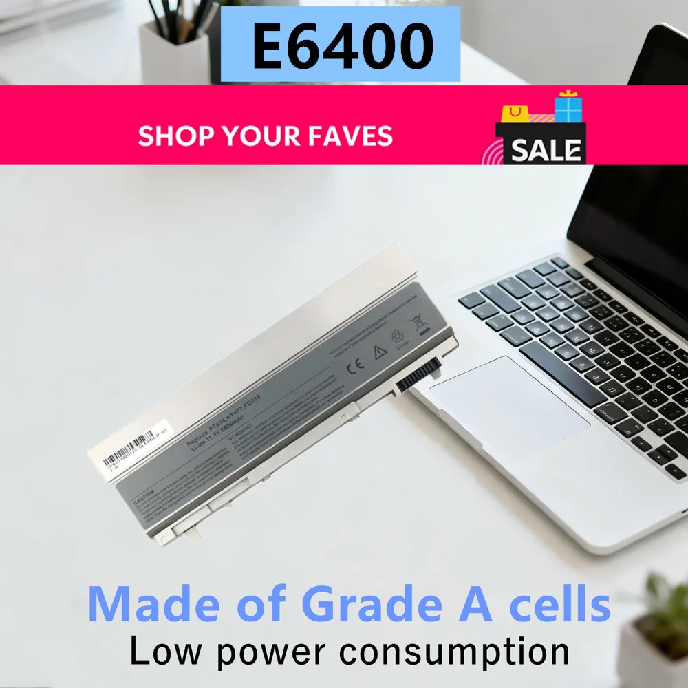 9CELLS Laptop Battery For Dell Latitude E6400 E6410 E6500 E6510 For Precision M2400 M4400 M4500