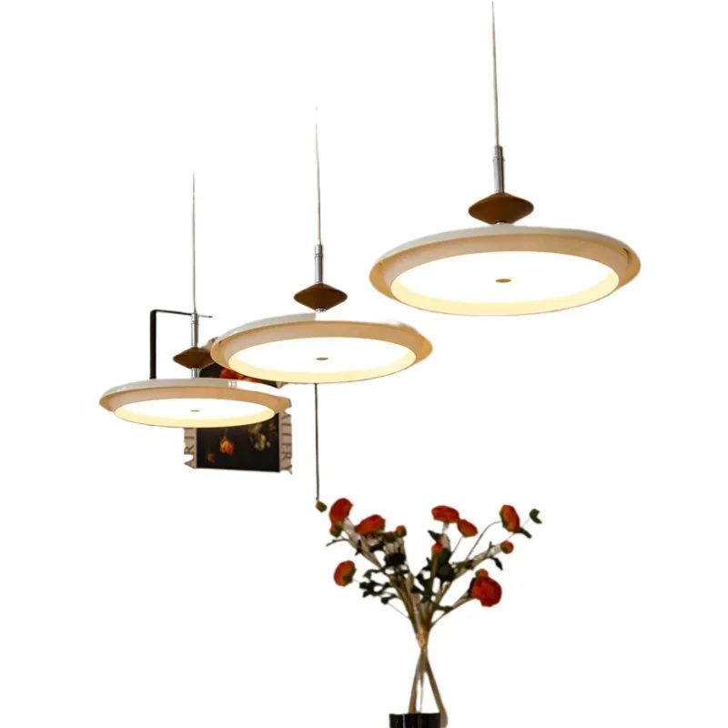 

Cream wind restaurant chandelier retro light luxury dining room table light creative solid wood