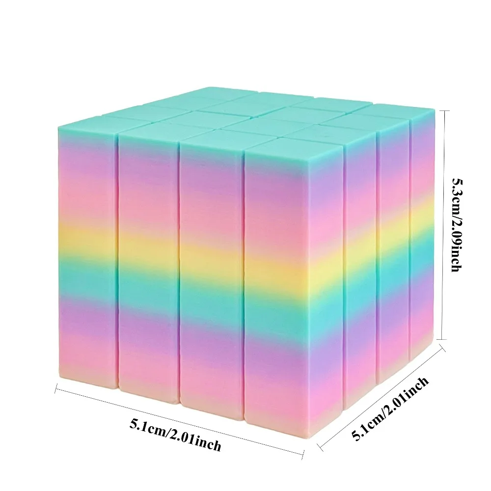 3D Print Magic Cube 4x4 Colorful Magic Cube Stress Relief Toy Fun Fidget Toys for Child Adult Glow in the Dark Desktop Ornament