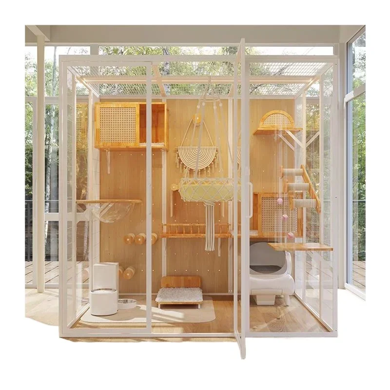 

Cat villa solid wood luxury high-end panoramic large space house