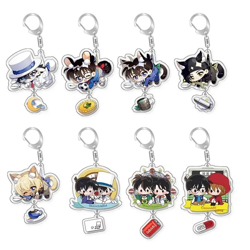 Japanese Anime Character Kudou Shinichi Rachel Moore Peripheral Ornament Keyring Acrylic Key Chain Model Plate Backpack Pendant