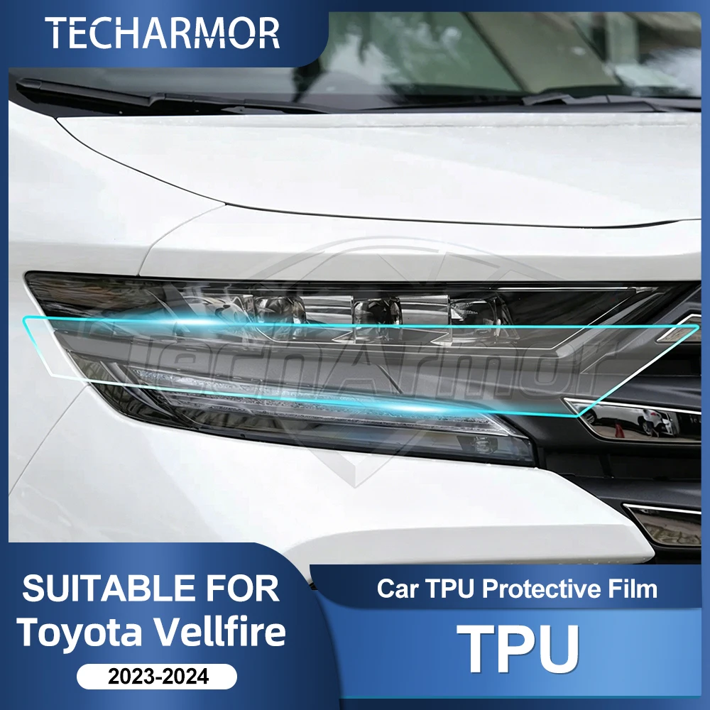 TPU-Autoscheinwerfer-Schutzfolie für Toyota Vellfire 2023-24 Transport & Smoke Anti-Scratch Auto Externe Zubehörteile Autoteile