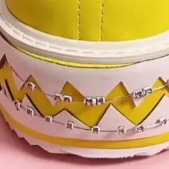 Cartoon Monster Wedge Platform Ankle Boots Contrast Color Lace Up Spike Rivet Chain Decor Cosplay Cute Fashion Street Footwear