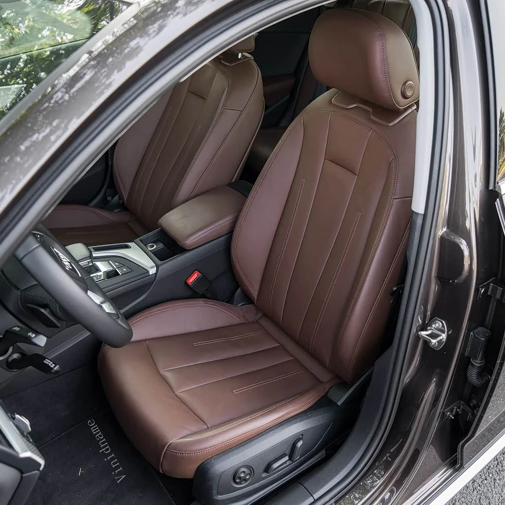 

For Audi A4 B9 2016 2017 2018 2019 2020 2021 2022 Full Surrounded Custom Faux Leather Car Seat Covers Set Protector Accessories