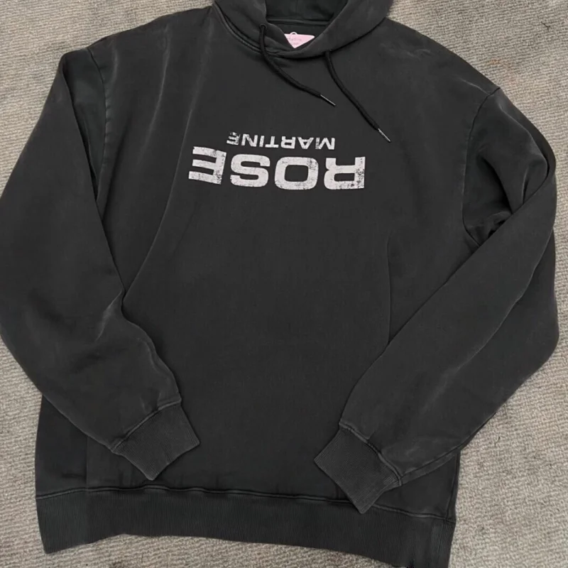 

Logo Letter Printed Black Martine Rose Hoodies Loose Long Sleeved Sweatshirt Men Women Sports Pullover