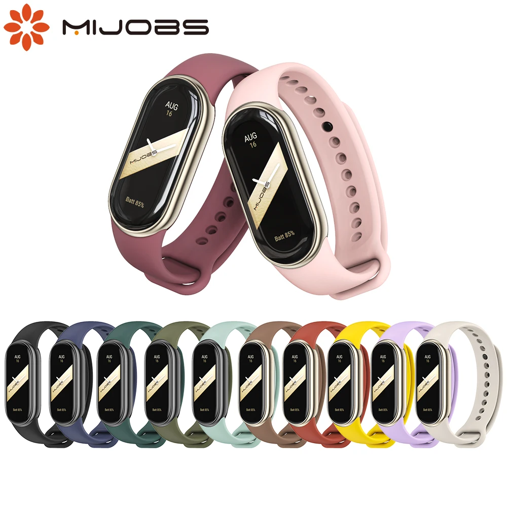 Mi Band 8 Strap Rubber Bracelet for Mi Band 9 for Xiaomi Smart Band 8 NFC Smart Watch Sport Silicone Wrist Band Miband 8 strap