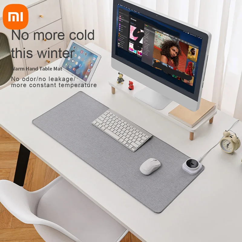 Xiaomi Electric Heat Mouse Pad Display Temperature Heating Mouse Pad Table Mat Keep Warm Hand For Winter Office Computer Desk