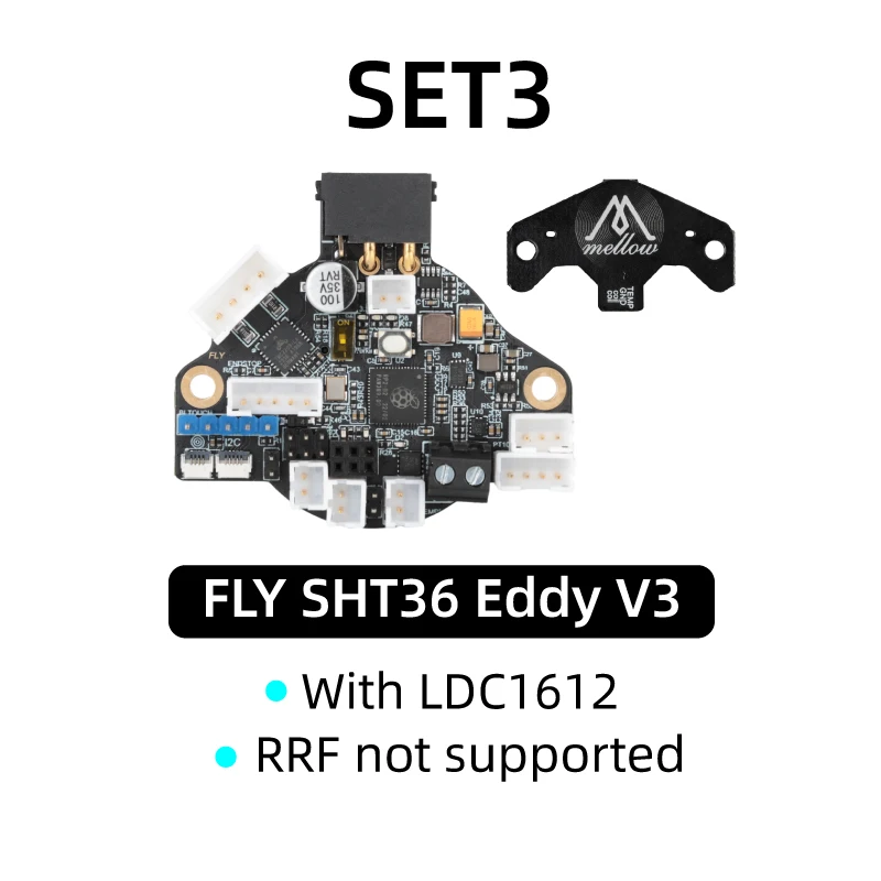 Mellow Fly SHT36 V3 Klipper/RRF Canbus/RS232 Board Compatibel 3D Printer Max Plus LDC1612 Eddy IDM Voor Nema14/17 Motor