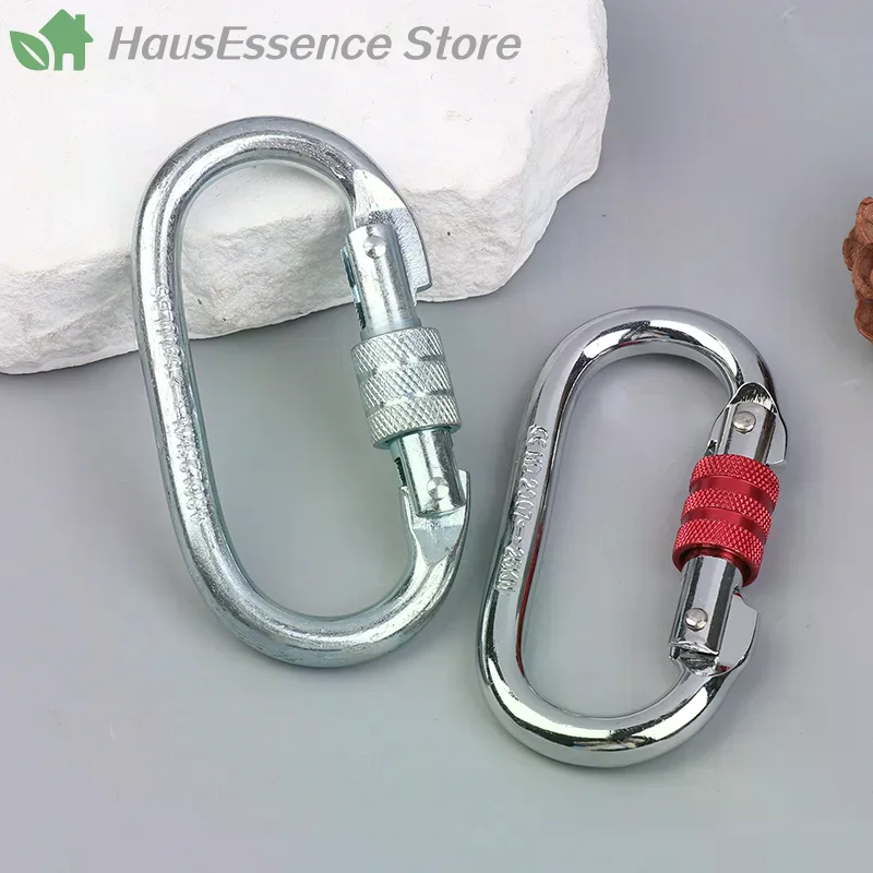 ※25KN High Strength Climbing Safety Lock Buckle O-shaped Electrophoresis Professional Carabiner Rappelling Supplies