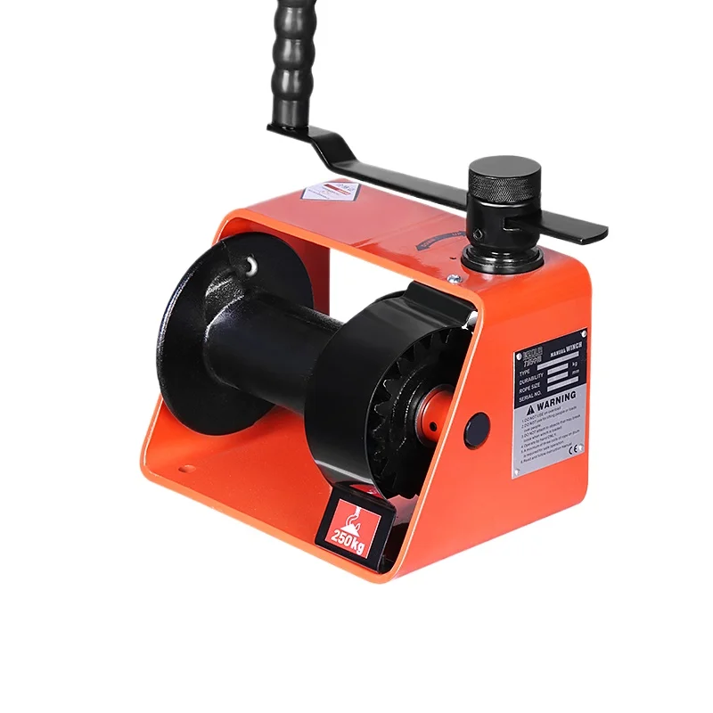 

Turbo worm hand winch two-way self-locking heavy-duty hand winch 1 ton with brake manual
