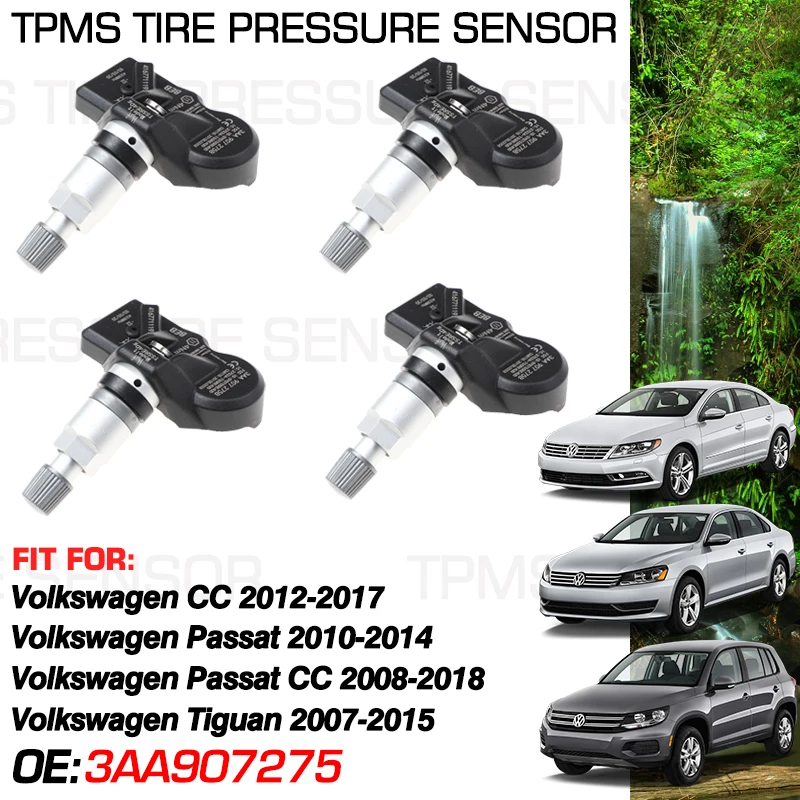 3AA907275 Do VW Tiguan 5N 2007-2015 Tiguan Volkswagen Passat CC 2009-2017 VW Passat B7 2010-2014 433MHz Monitor ciśnienia w oponach