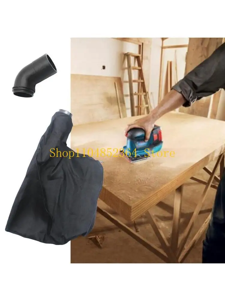 

652F Convenient Sander Dust Bag with Elbow Dust Hose Connector Replacement Parts
