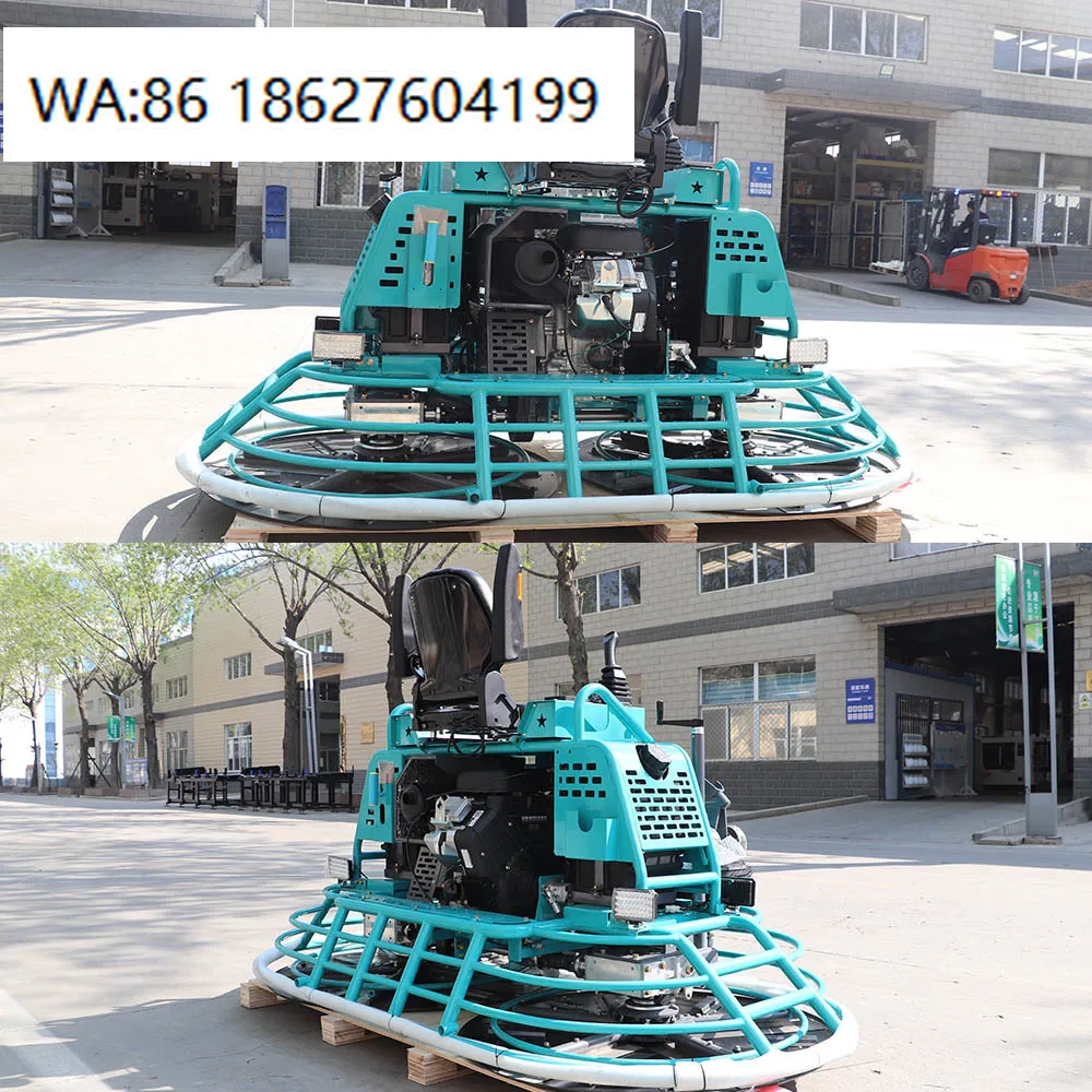 46inch Double Disc Hydraulic Ride On Power Trowel Engine Driven Concrete Floor Polishing Machinery