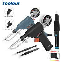 Toolour Soldering Iron Kit 60W Auto Feed Soldering Kit with Adjustable Temperature, Wire, Pump,Tweezers for Electronic Repair