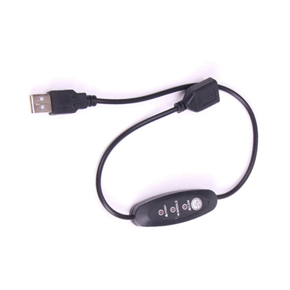 USB 5 В-12 В регулятор температуры нагреватель термостат 3-скоростной регулируемый 24 Вт