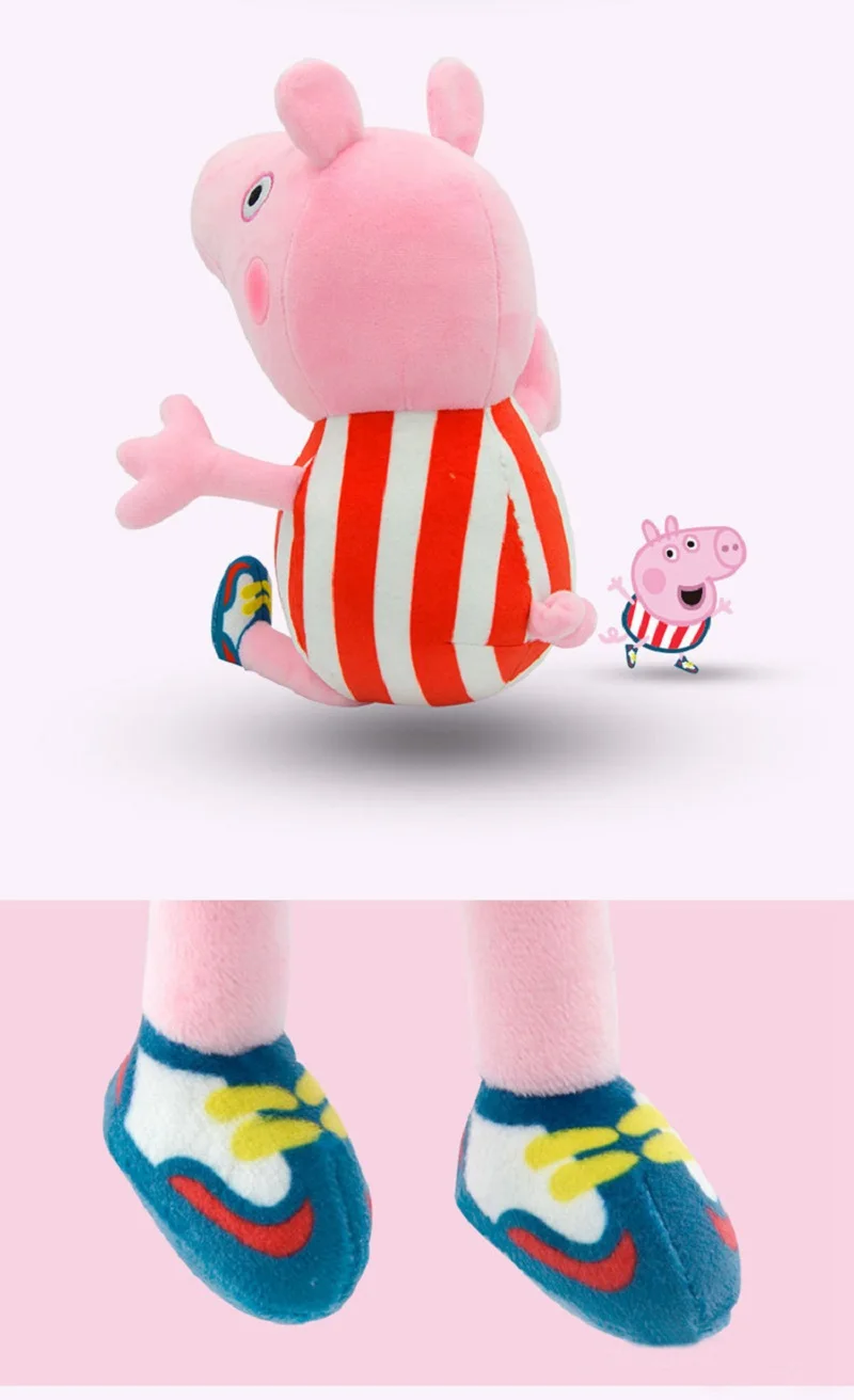 30 CM Peppa Pig Plüsch Puppe Schwein Vater Mutter Modell kinder Spielzeug Cartoon Nette Anime Figur George Kinder Weihnachten geschenke – Detail 14