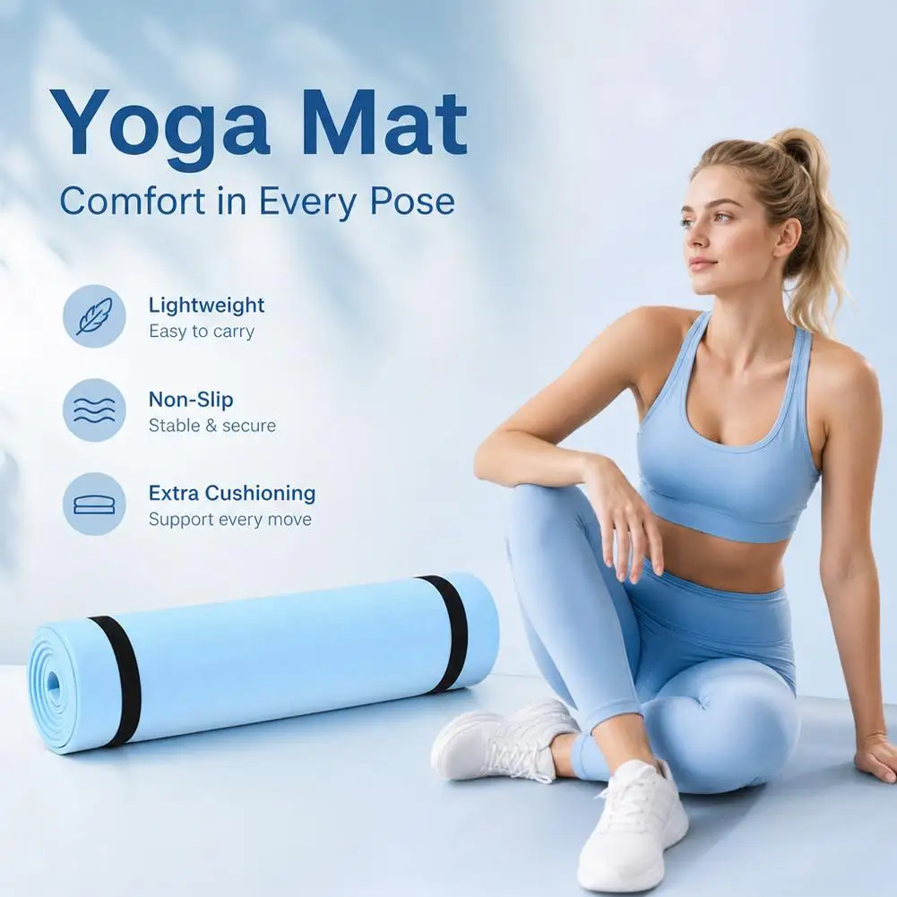 Foldable EVA Yoga Mat for Exercise, Pilates & Home Workouts – 6mm S62a9b921f9f244d2aabe7f0fddeb758dn