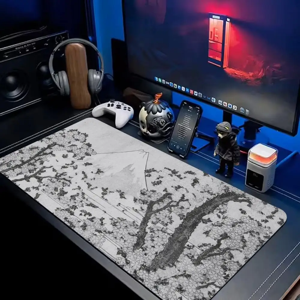 Tokyo Ukiyo-e Mouse Pad Extra Large Gaming Mouse Pad, Extended Surface, Non-Slip, Smooth, Comfortable for Desk
