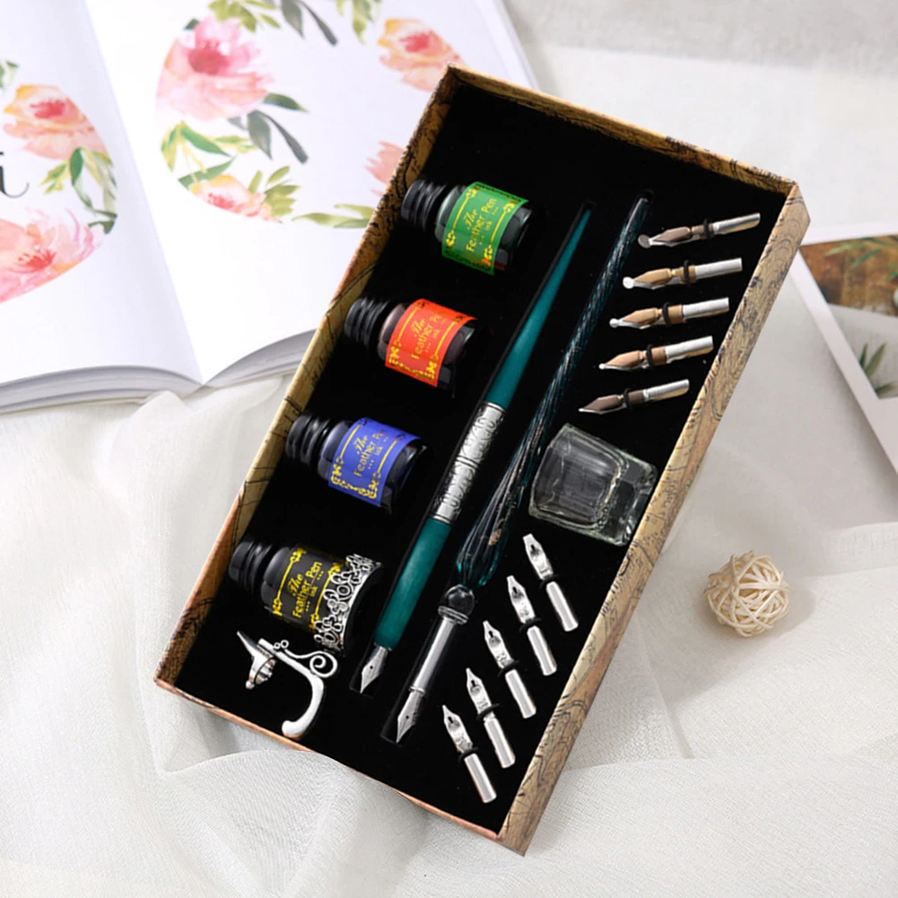 Уникальные наборы ручек для ка – обзор и цена Glass Dip Pen Calligraphy Ink Set