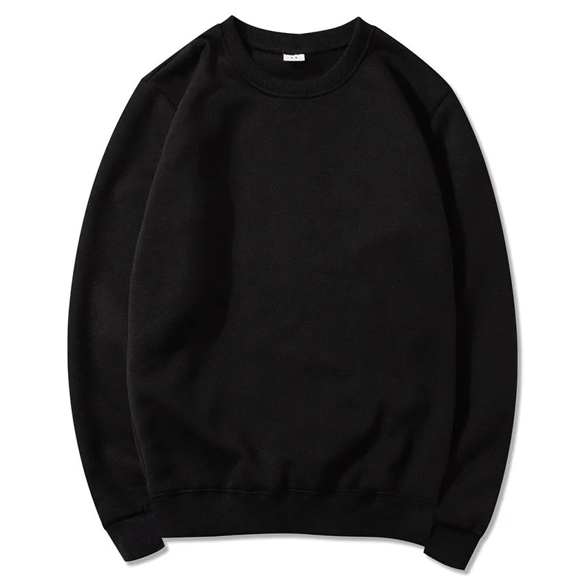 

Black Sport Pullover Round Neck Sweatshirt Long Sleeve Casual Top