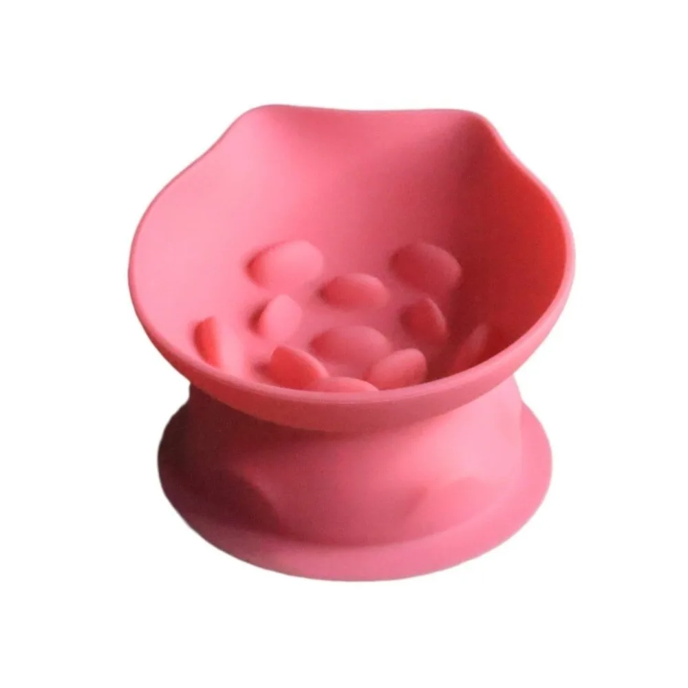 

Cute Silicone Slow Food Bowl Neck Protection Slanted Mouth Pet High Foot Bowl Non-Slip Multi-use Suction Bowl Cat Dog