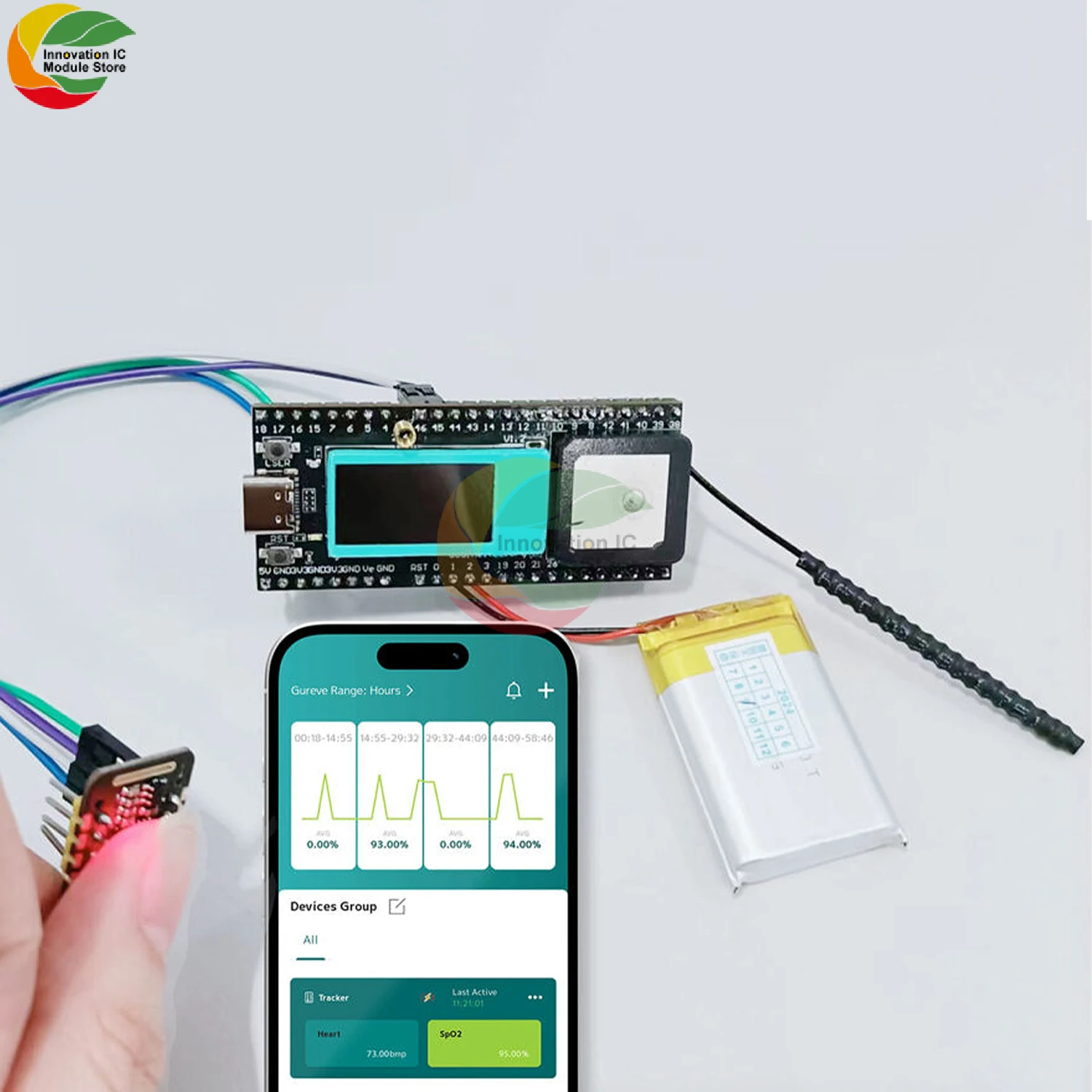 

ESP32 LoRa GPS Tracker Development Kit with 0.96 Inch LCD Display Type C Interface for Vehicle Tracking Pets and Child Safety