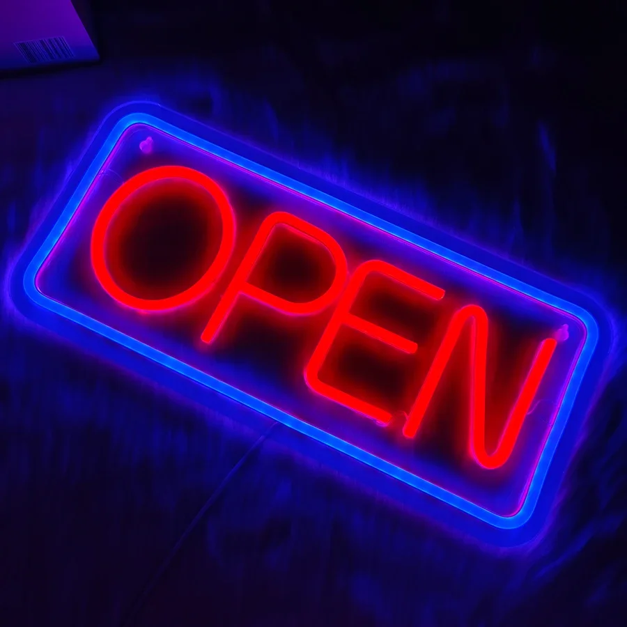 

Used For Decor At The Entrance Of Coffee Shop, Bar, Restaurant And Salon,Open Neon Sign, Large Business Lamp Powered By Usb