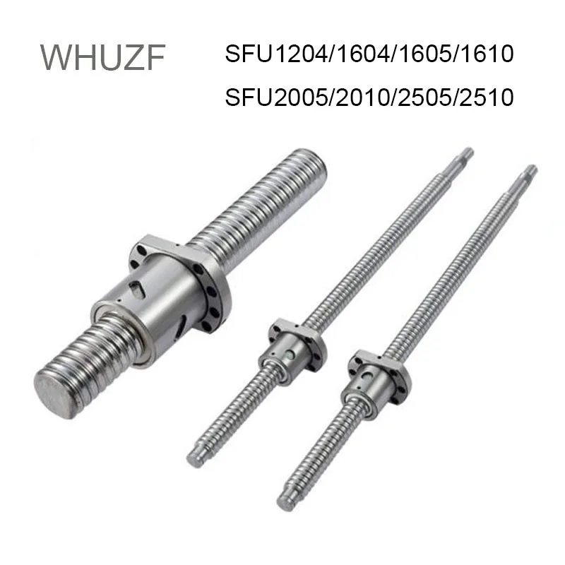 WHUZF Free Shipping SFU1204 1604 1605 1610 2005 2010 2505 2510 Nut Only Rolled Ball Screw Atuador Linear Flange Single Ball Nut