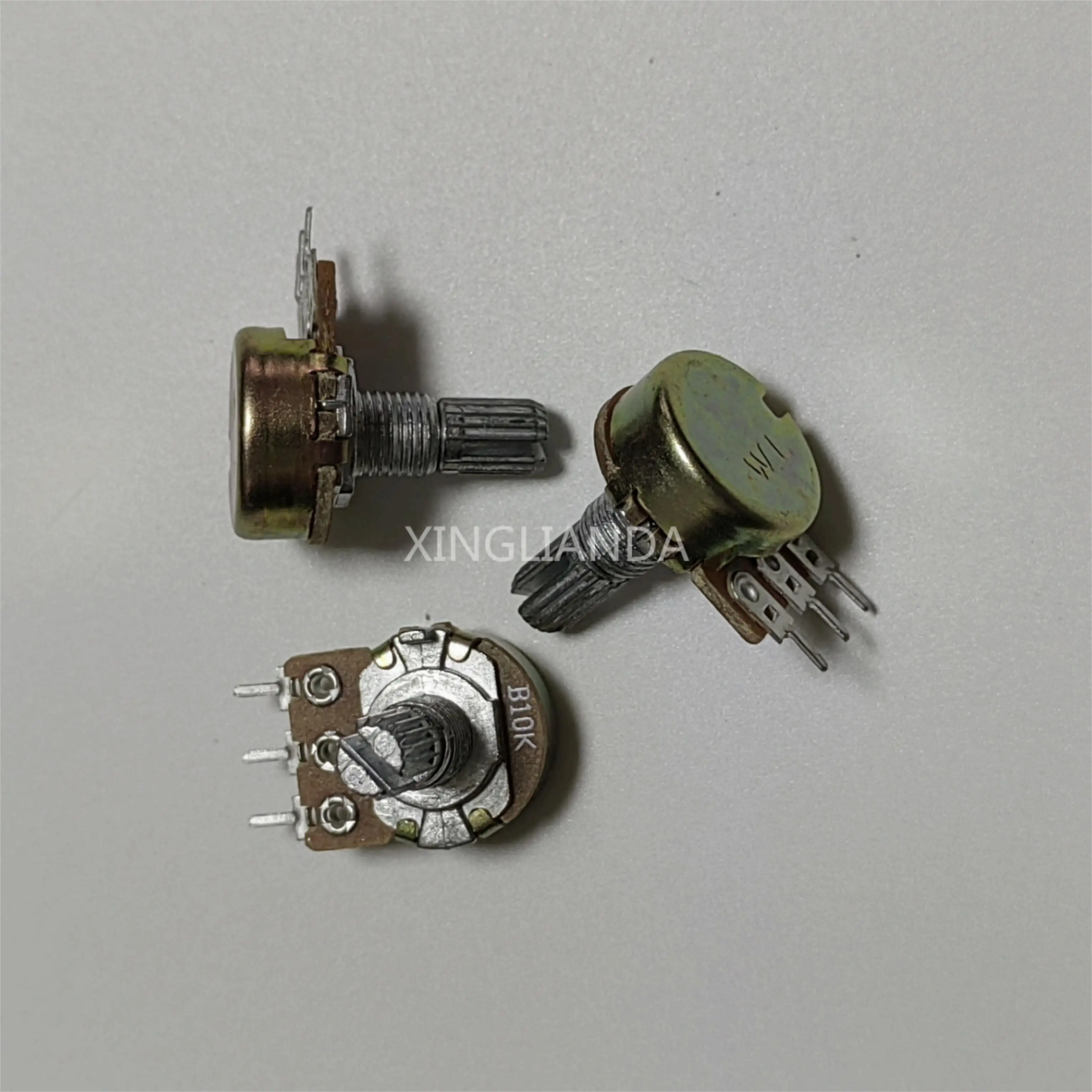 10PCS WH148 15mm 3 Pin Single link linear potentiometer with nut&washer B1K 2K 5K 10K 20K 50K 100K 250K 500K 1M Rotary Switch