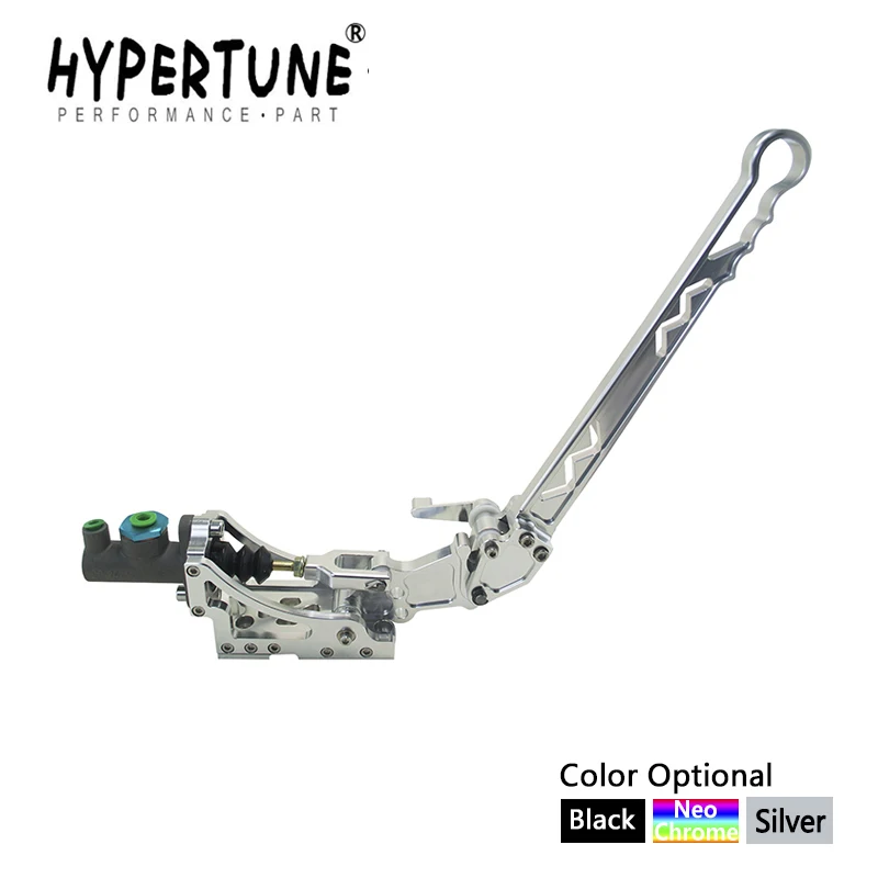 

Hypertune - Universal Hydraulic Horizontal Rally Drifting E-brake Lever HandBrake SILVER BLACK NEO CHROME HT3633