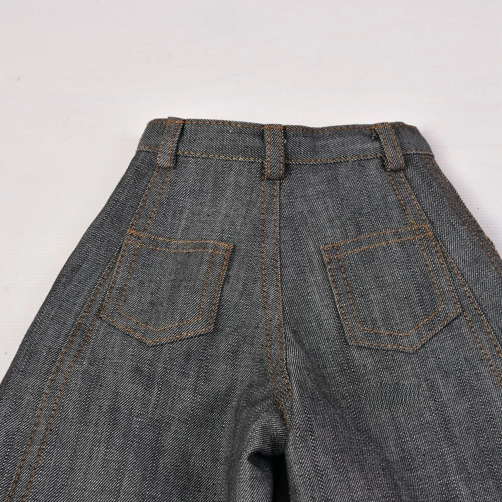 1/3 Doll's Clothes for 75cm Male Bjd Doll Grey Washed Jeans Big Pocket Loose Dress Up Toys Play House Doll Accessories, No Doll