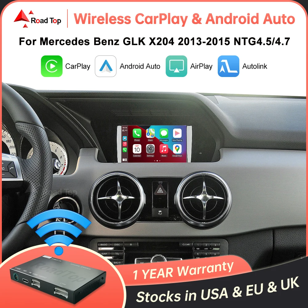 

Wireless CarPlay Android Auto for Mercedes Benz GLK X204 2013-2015 with Mirror Link AirPlay Car Play Rear Camera Functions