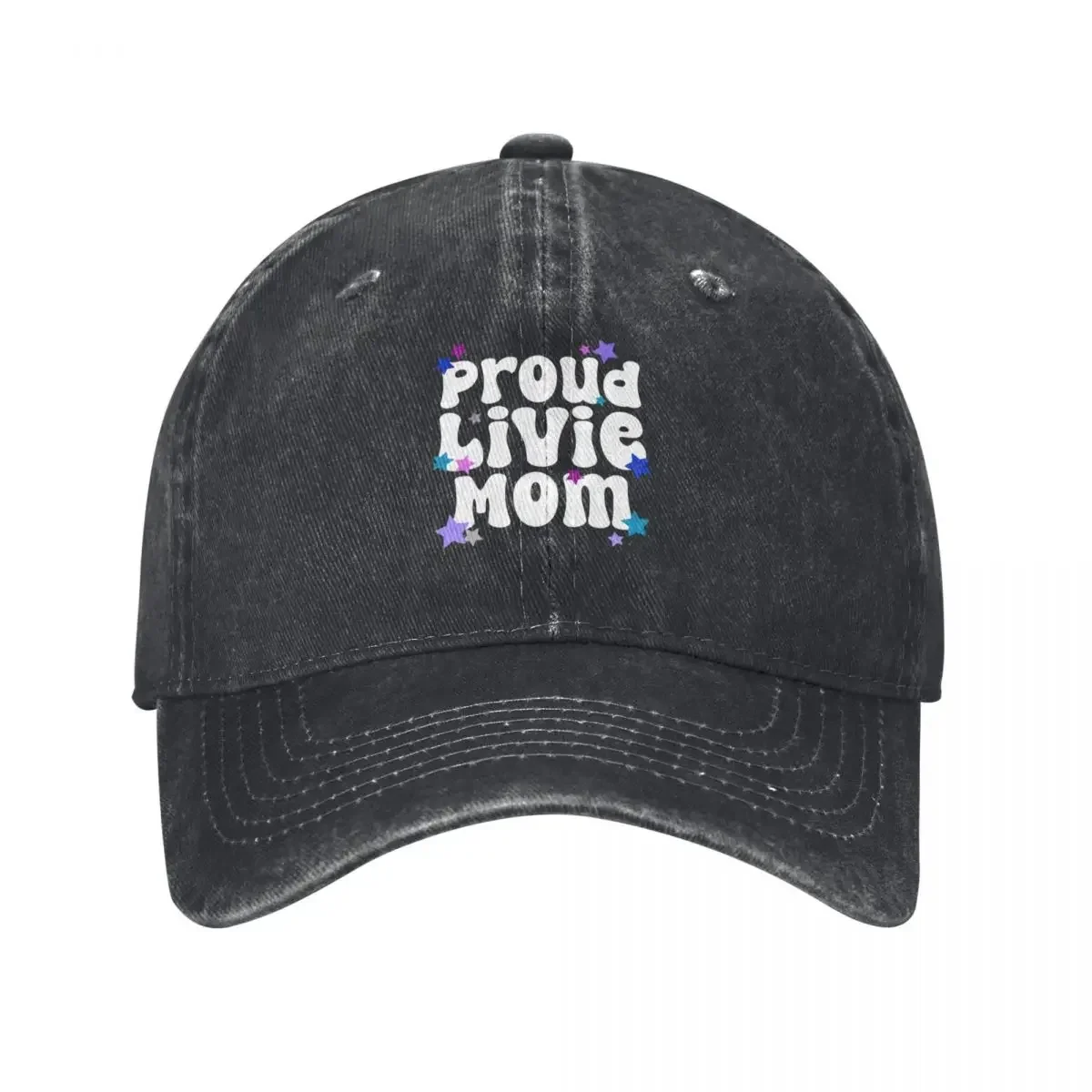 Proud Livie Mom (for dark clothing) Baseball Cap hiking hat Beach Bag Mens Tennis Women's