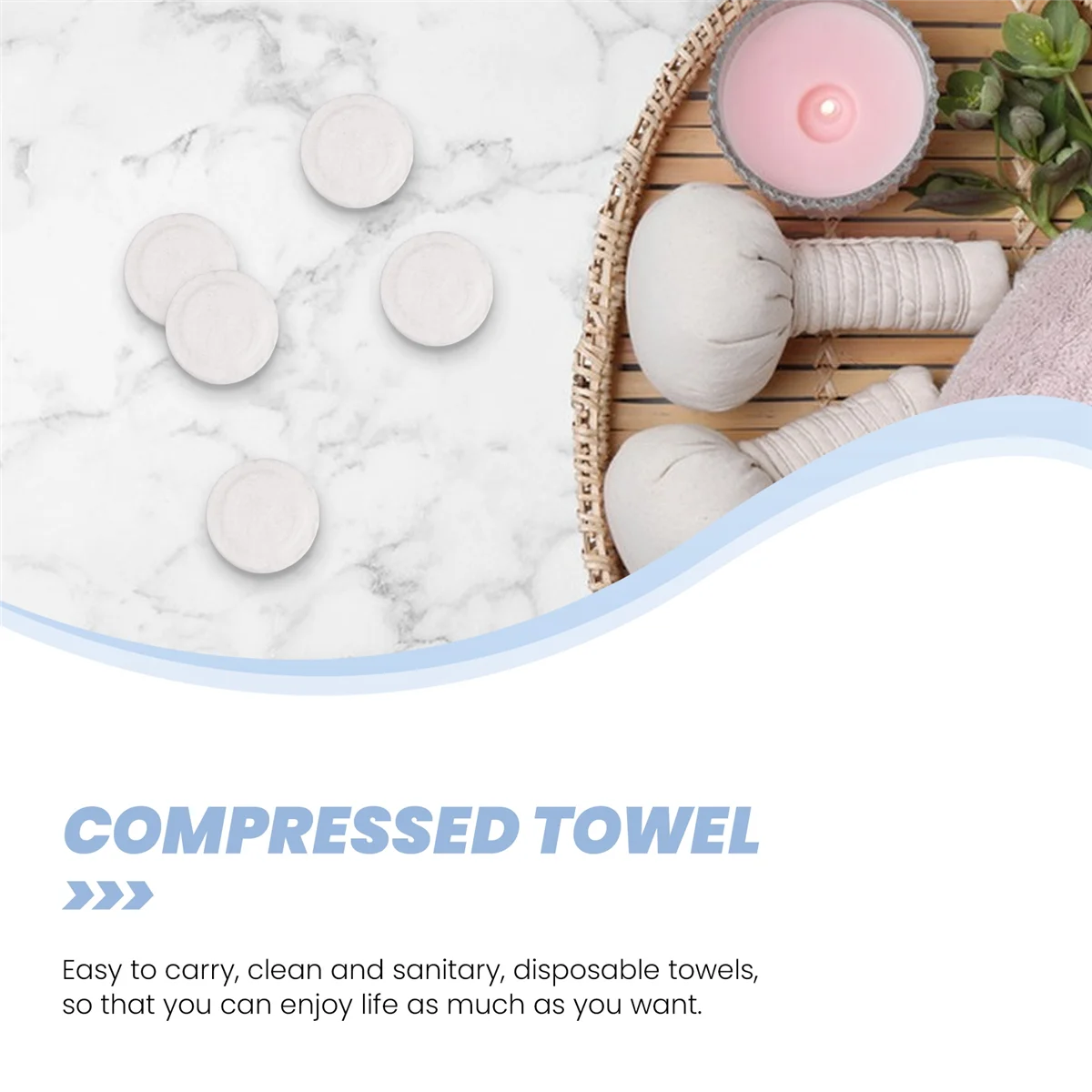 500Pcs Magic Soft Cotton Disposable Compressed Towel Wipes Tablet Travel Tissue TQ