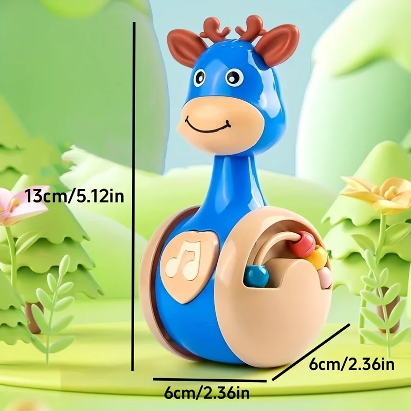 Little Deer Tumbler Toy for Infants and Toddlers, 3 Months Old, Learning To Crawl, Puzzle, Early Education, Newborn Children