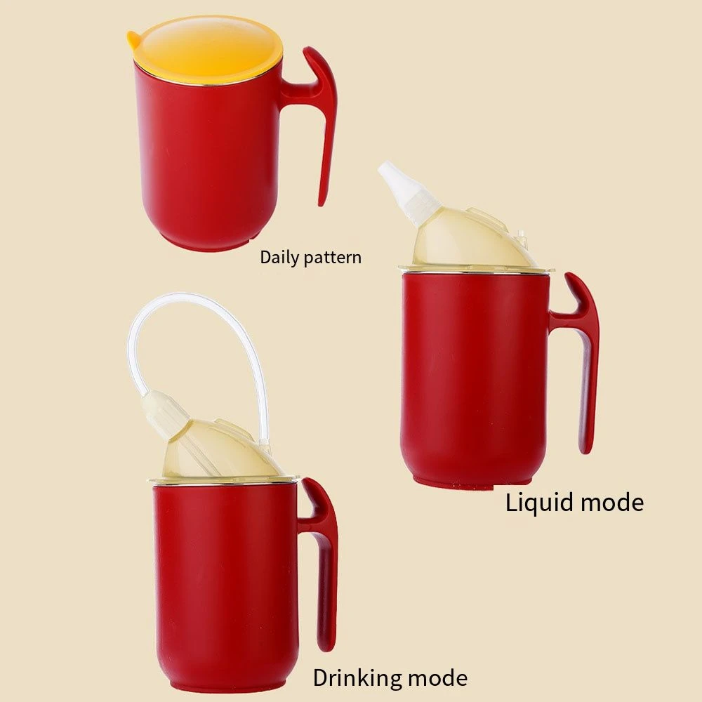 Gobelets anti-déversement pour adultes, 400ml, isolés, pour personnes âgées, avec poignée, tasse d'alimentation en acier inoxydable pour Patients