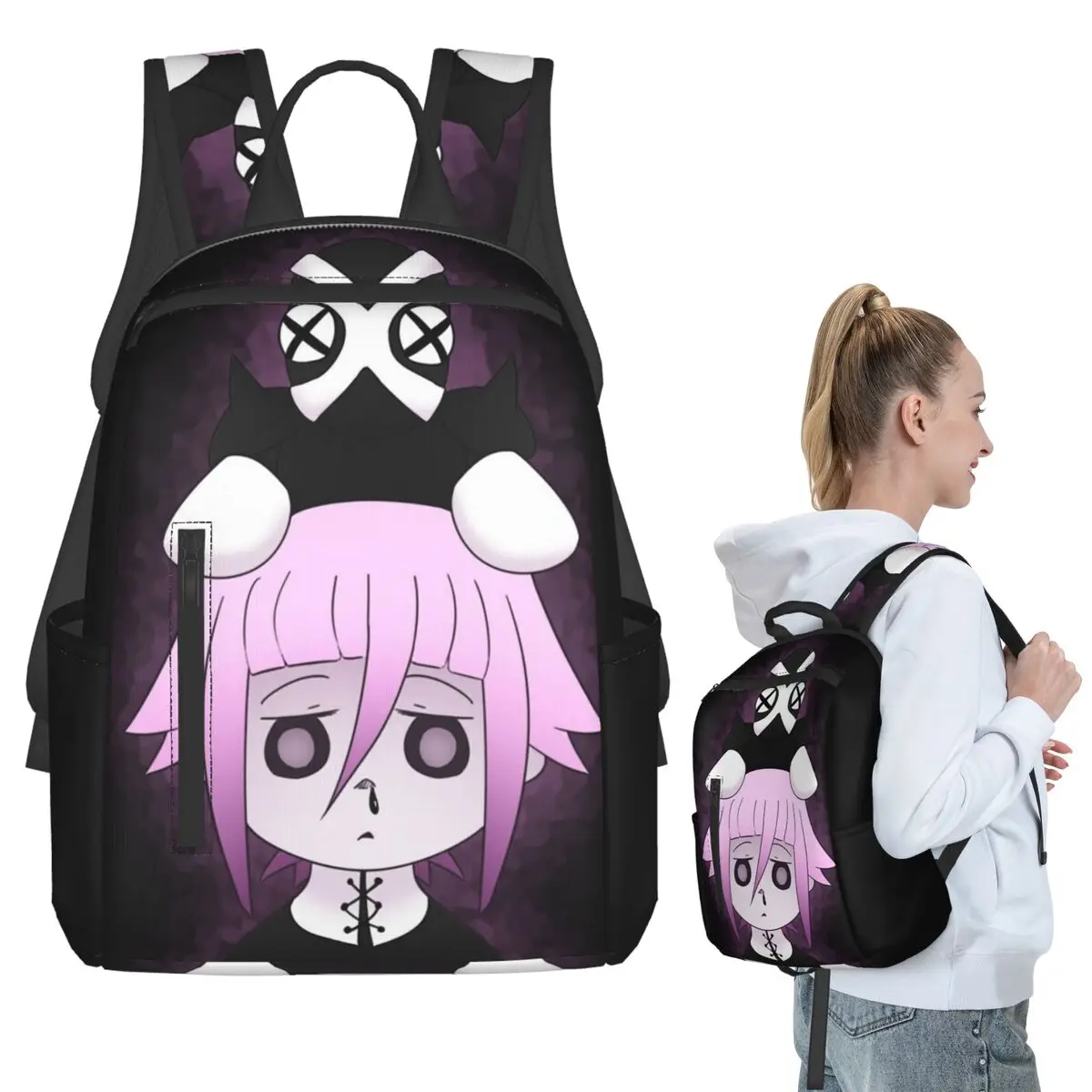 Crona And Ragnarok Soul Eater Backpack Student BookBag Boys Girls School Bag Computer Shoulder Bags Men Women