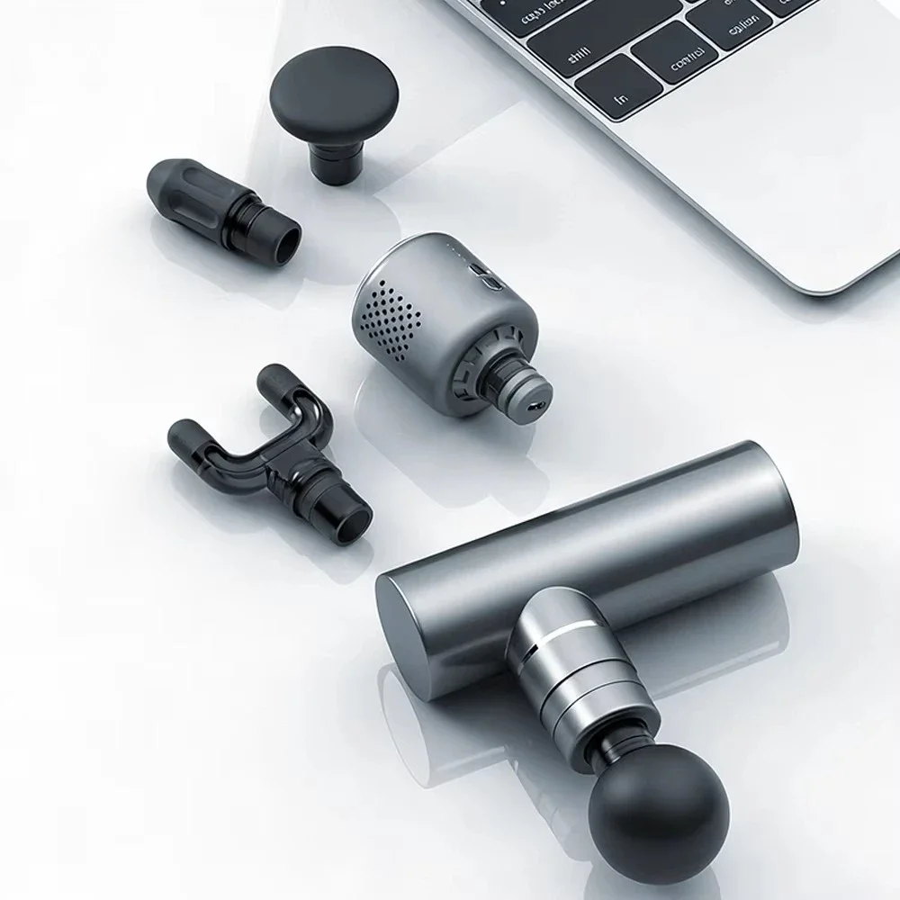 Advanced Aluminum Alloy Metal Mini Massage Gun with Heat and Cool Head Deep Tissue 13kgf  Fascia Gun