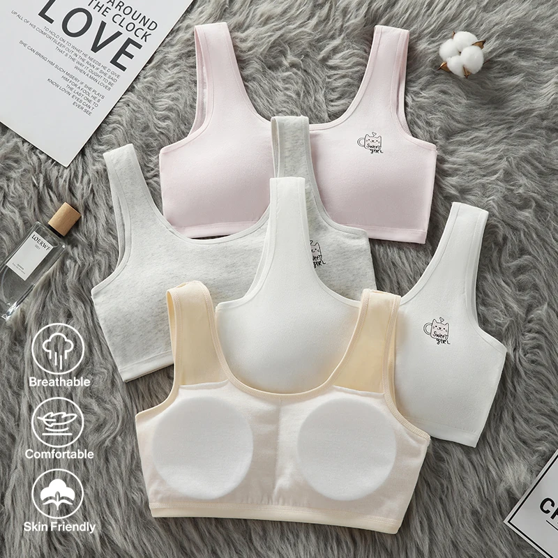 Girls' junior high school bras, girls' bras, small vests, anti protrusion points, developmental stage, primary and secondary sch