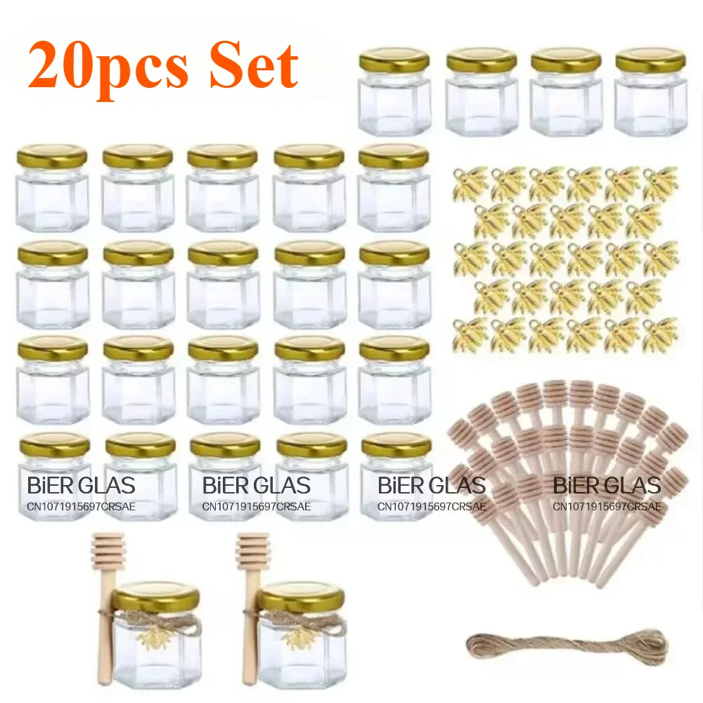 20 Pcs 1.5Oz Hexago…