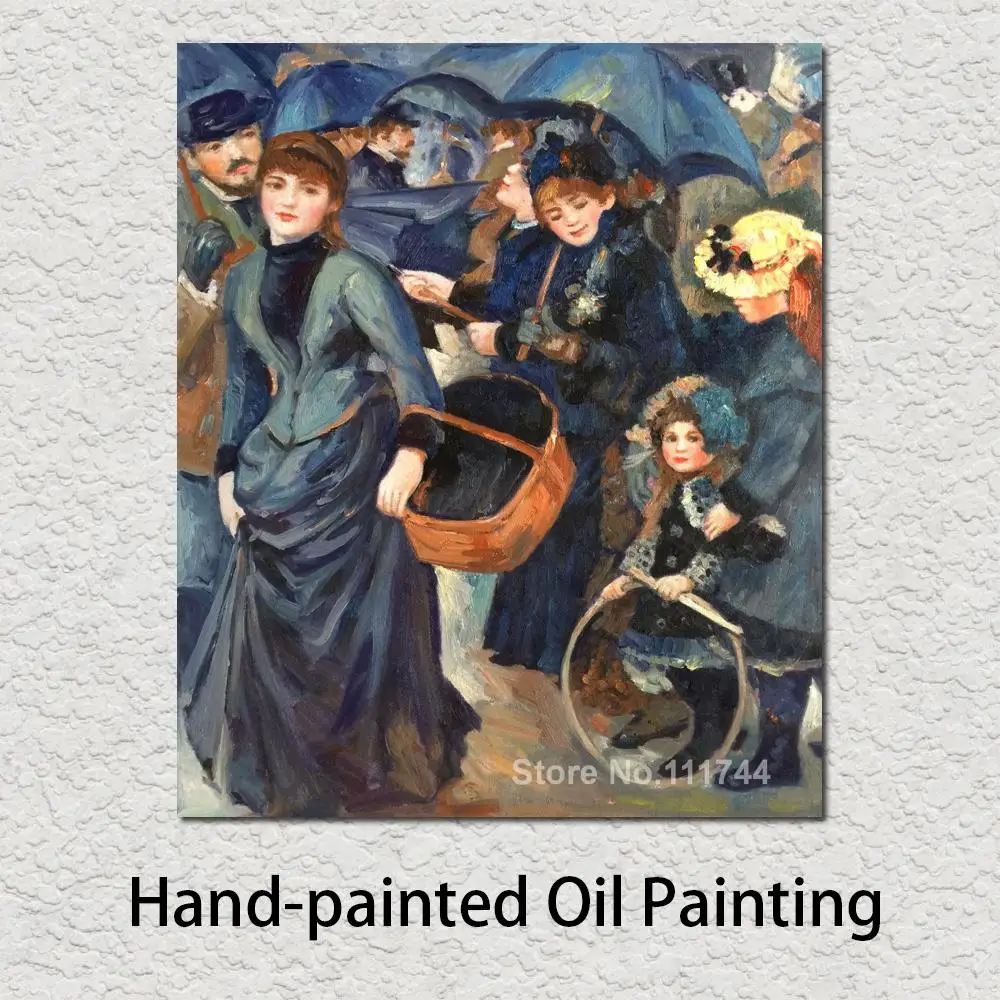 

Pierre Auguste Renoir Paintings of The Umbrellas Modern Impressionism Art High Quality Hand Painted