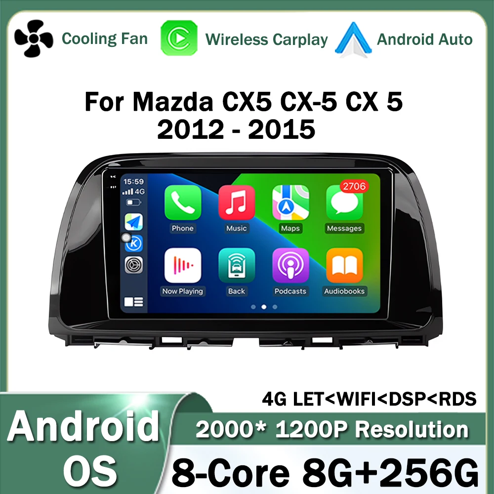 

9 inch for Mazda CX5 CX-5 CX 5 2012 - 2015 Android OS Car Radio Multimedia Video Stereo Player GPS CarPlay