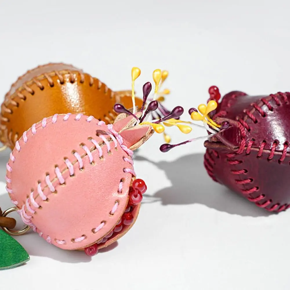 Модная вешалка с гранатом и фруктами, кулон ручной работы, автомобильный брелок, кожаный брелок, модная креативная сумка, подвеска для мужчин