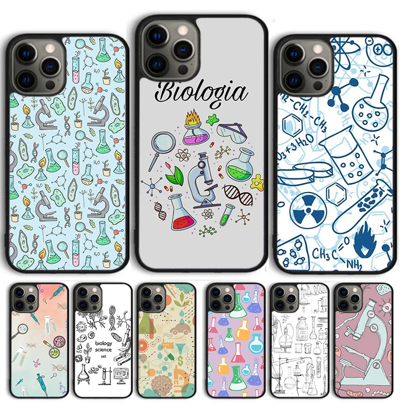 Science Biology Laboratory Phone Case Cover For iPhone 15 16 11 13 14 Pro Max 12 mini Plus X XS Max XR Fundas