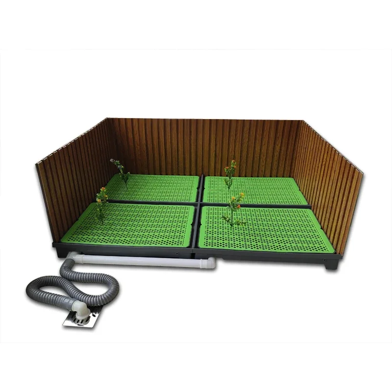 

28CM Enclosing Wall Large Dog Convenient Combination Urine Basin Automatic Free Flushing Suction Cup Foot Mat