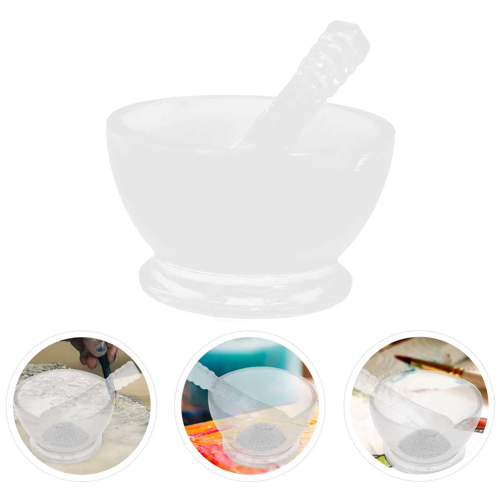 

1Set Manual Pigment Grinder Glass Pestle Artist Paint Grinding Bowl Daily Use Pestle Kit Tool Pigment Grinding Tool