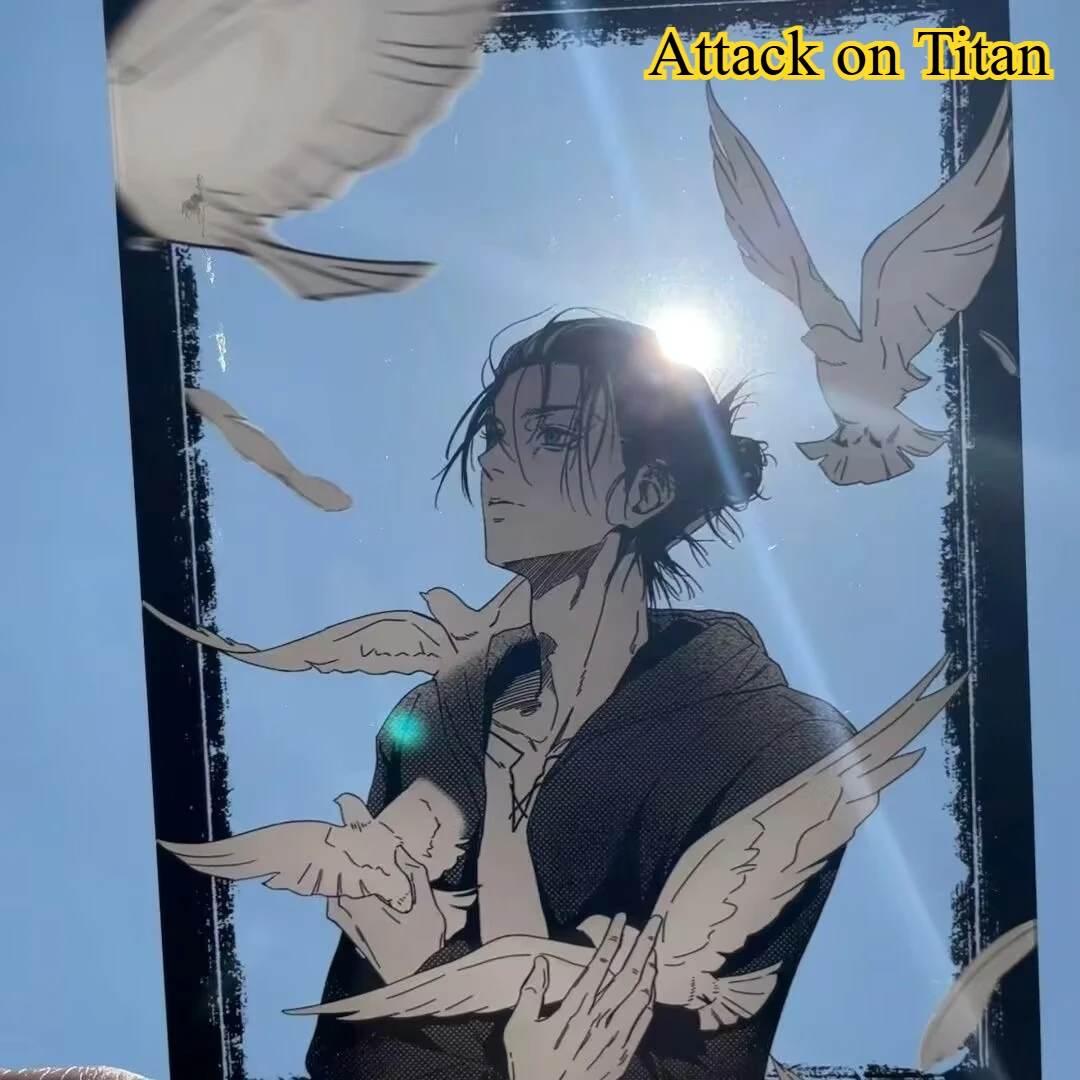 

"Attack on Titan" and "Eren Yeager" acrylic high-definition transparent card desktop ornaments with high appearance level