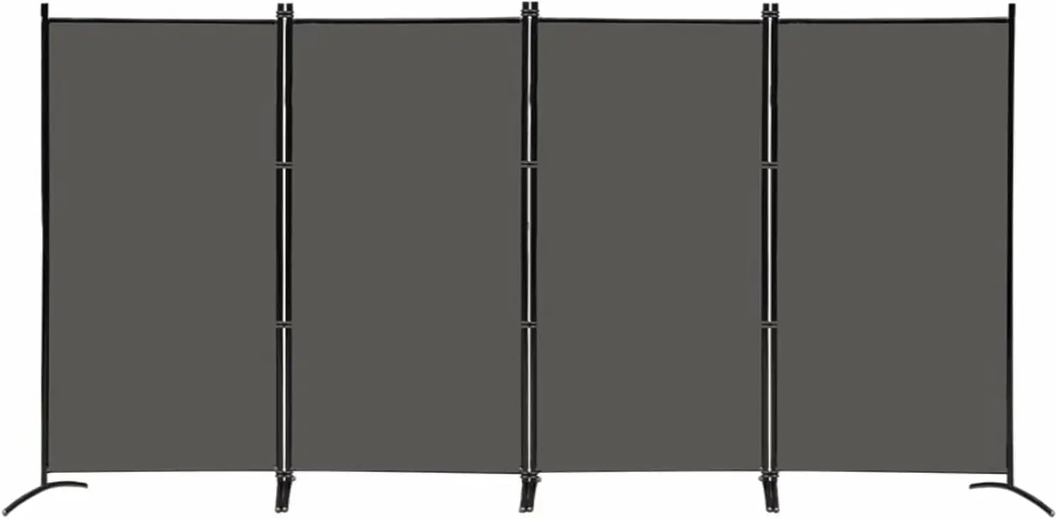4 Panel Room Divider 6FT Tall Portable Office Wall Divider with Foldable Design for Privacy, 136