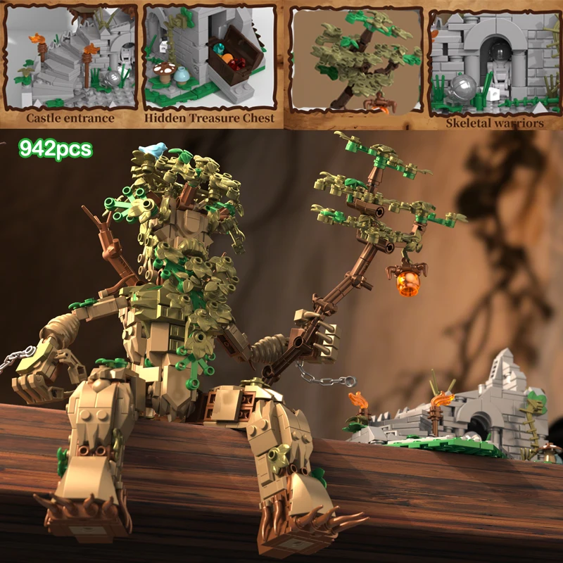 942pcs MOC Tree People Model Building Blocks 30312 Assembly Wooden Man Ornament Small Particle Bricks Toys Kids Halloween Gifts