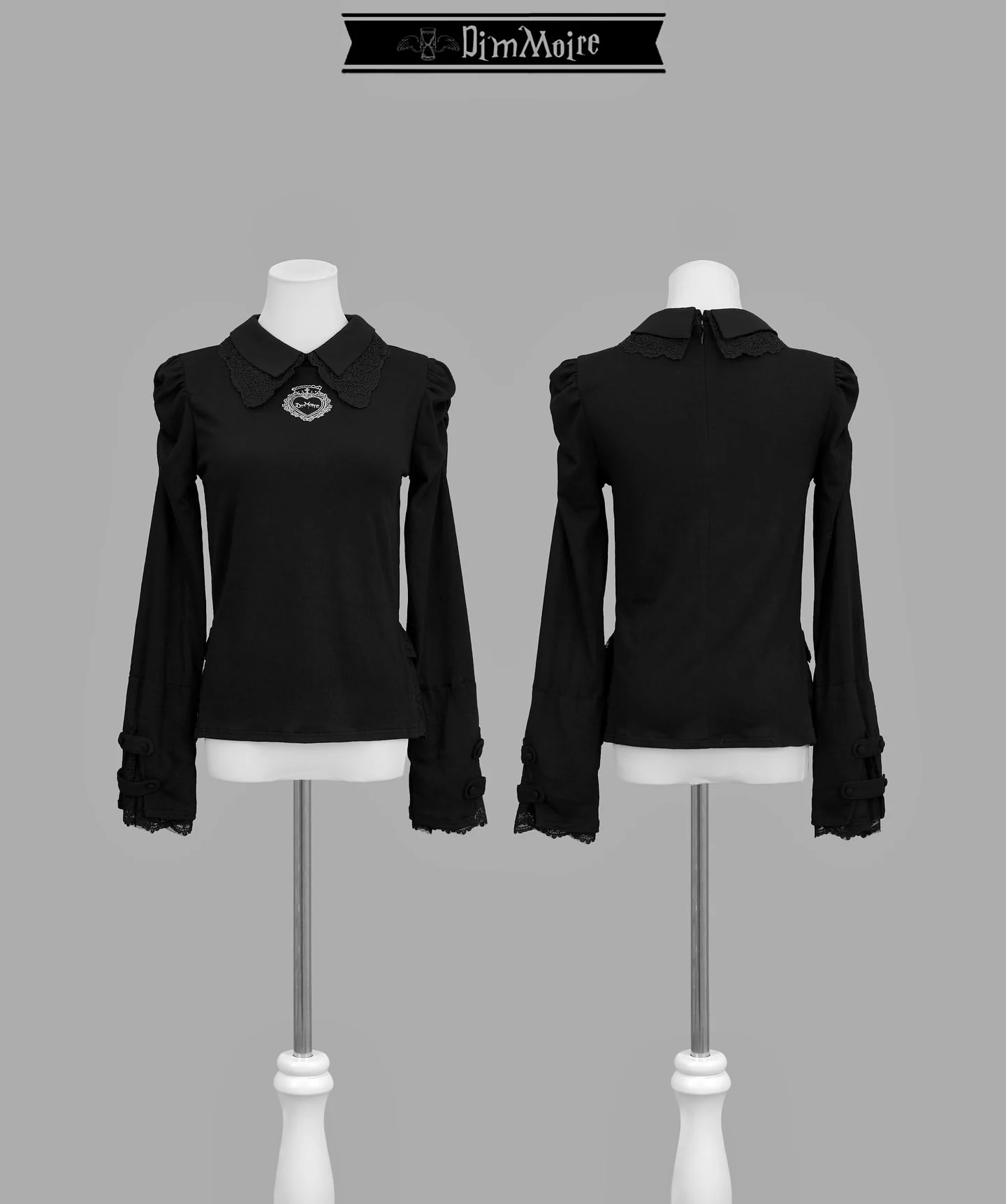 

Japanese Dark Gothic Style Lace Collar Knitted Base Shirt Autumn New Sweet Girl Versatile Y2K Long Sleeve T-shirt Inner Tops